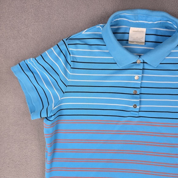 Nike‎ Golf Shirt Dri Fit Womans Size L Short Sleeve 1501 Dry Golfcore - Picture 5 of 13